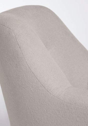 KAVE HOME Candela lenestol - gr fleece og naturlig bketre