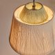 KAVE HOME Yuvia taklampe i bomull med beige og bl finish