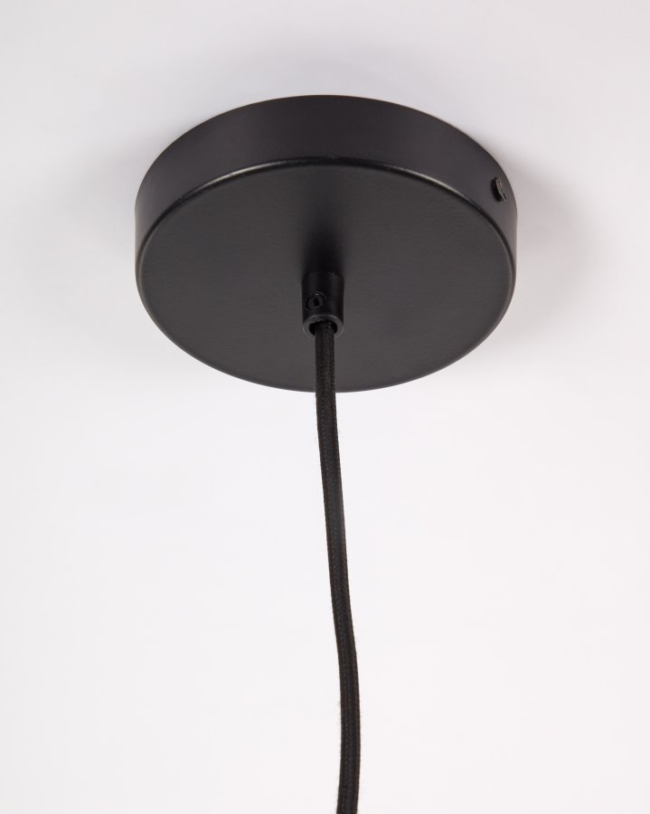 KAVE HOME Yuvia-taklampe i bomull med en beige, bl og terrakotta-finish