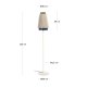 KAVE HOME Yuvia gulvlampe i bomull med beige og bl finish