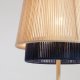 KAVE HOME Yuvia gulvlampe i bomull med beige og bl finish