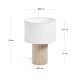 KAVE HOME Bianella bordlampe i flyel i beige