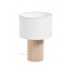 KAVE HOME Bianella bordlampe i flyel i beige