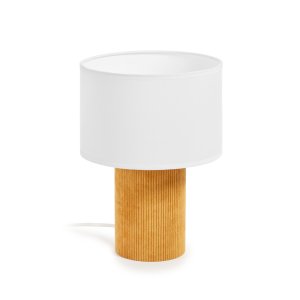 KAVE HOME Bianella bordslampa för barn - tyg och senapsgul sammet (H:29)