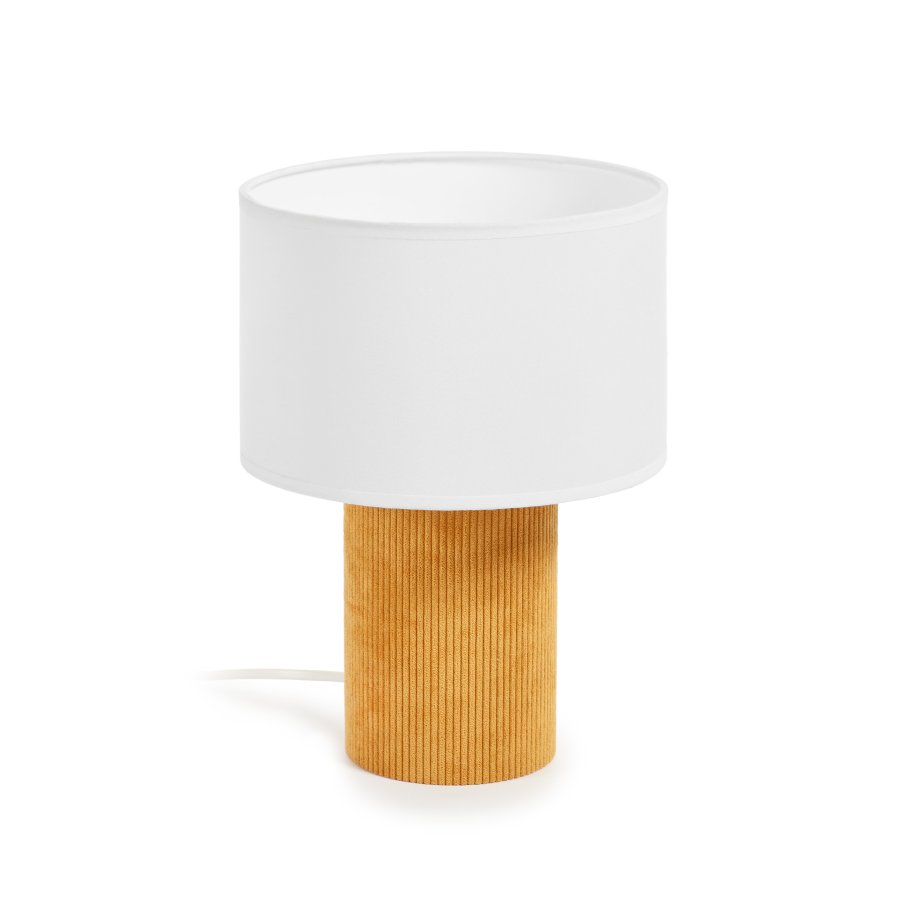 KAVE HOME Bianella bordlampe i flyel i sennep