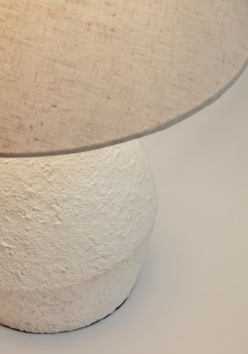 KAVE HOME Noara magnesium bordlampe med hvit finish