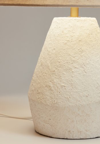 KAVE HOME Noara magnesium bordlampe med hvit finish