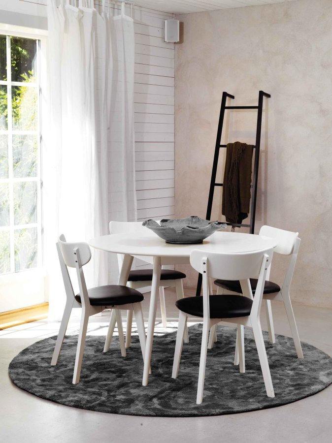 ROWICO Yumi spisebord - hvidt egetr, rundt (115)