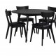 ROWICO Yumi spisebord - sort asketr, rundt (115)