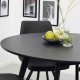 ROWICO Yumi spisebord - sort asketr, rundt (115)