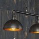 FURBO taklampe, m. 3 lampeskjermer - svart metall (108x26)