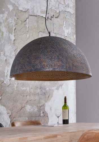 FURBO rund taklampe - svart/brunt metall (70)