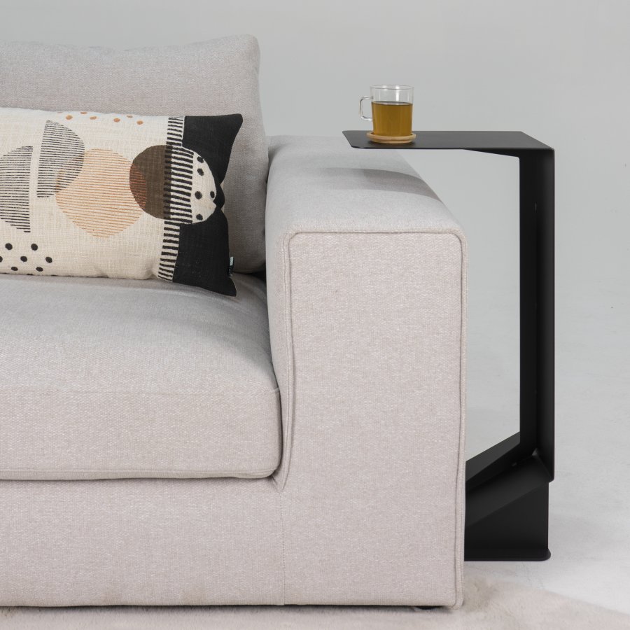 SPINDER DESIGN BRUCE sidebord, rektangulrt - svart stl (35x25)