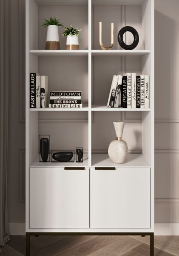 KOCOT Austin Bcherregal wei und schwarz