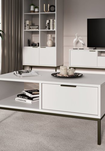 KOCOT Austin Couchtisch 100 wei & schwarz