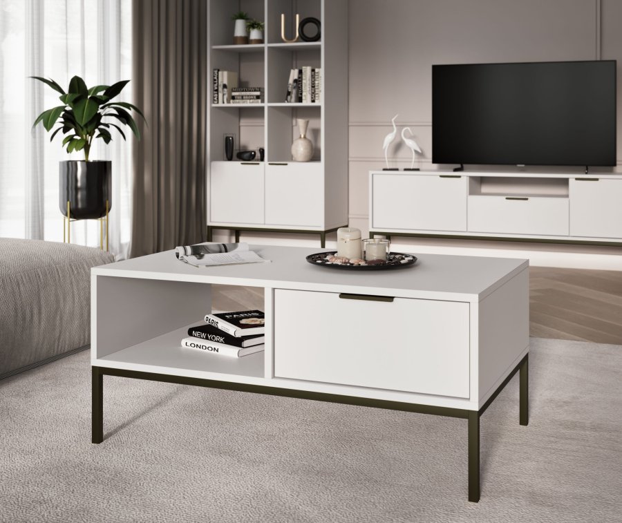 KOCOT Austin Couchtisch 100 wei & schwarz