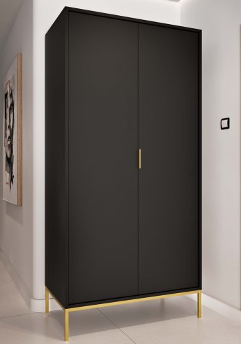 KOCOT Austin Kleiderschrank Austin schwarz & gold