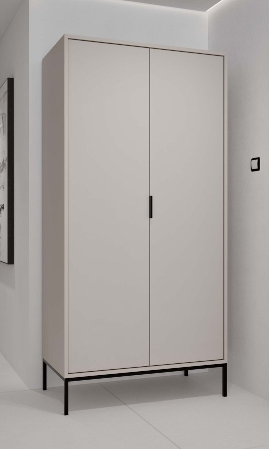 KOCOT Austin Kleiderschrank Kaschmir und Schwarz