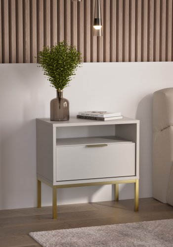 KOCOT Austin Nachttisch Austin Kaschmir & Gold