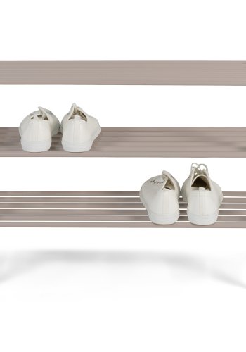 SPINDER DESIGN Rex skohylle, m. 3 hyller - silkeaktig taupe stl (70x29)