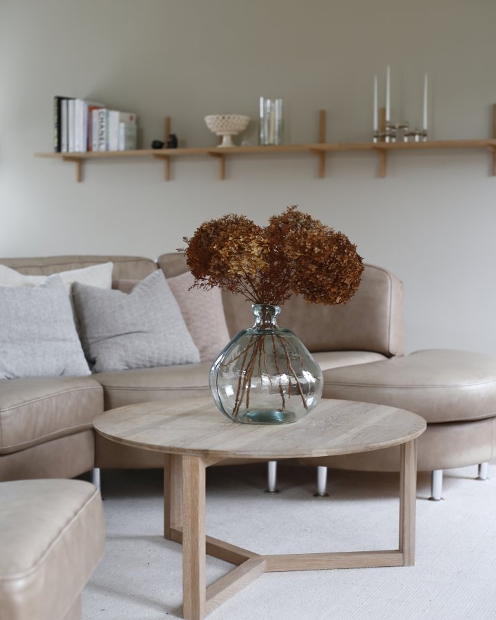 KAVE HOME Brenna vase, stor - klart resirkulert glass (H:33)