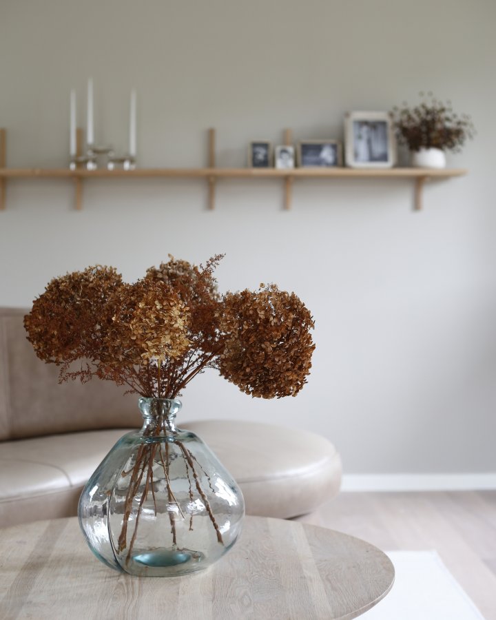 KAVE HOME Brenna vase, stor - klart resirkulert glass (H:33)