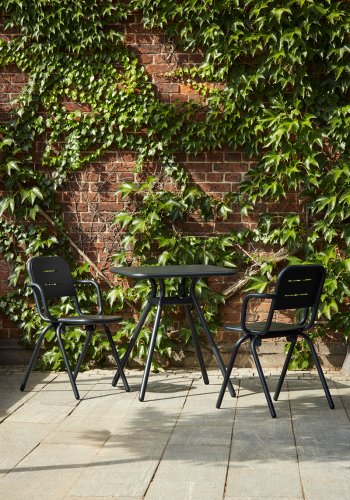 WOUD Ray kafbord - svart aluminium, firkantet (65x65)