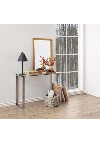 ACT NORDIC Katrine konsollbord - klart glass og krommetall (110x40) 