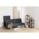 ACT NORDIC Perugia sovesofa - mrkegr polyester og sort metal  