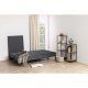 ACT NORDIC Perugia sovesofa - mrkegr polyester og sort metal  