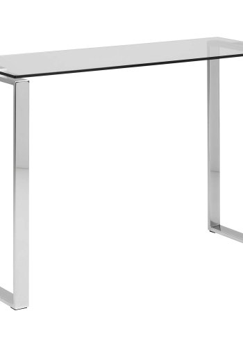 ACT NORDIC Katrine konsollbord - klart glass og krommetall (110x40) 
