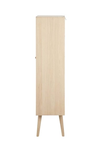 ACT NORDIC Century Vitrinskp, med 1 Glasdörr och 2 Ldor - Vitpigmenterad Ekfanér och Ek