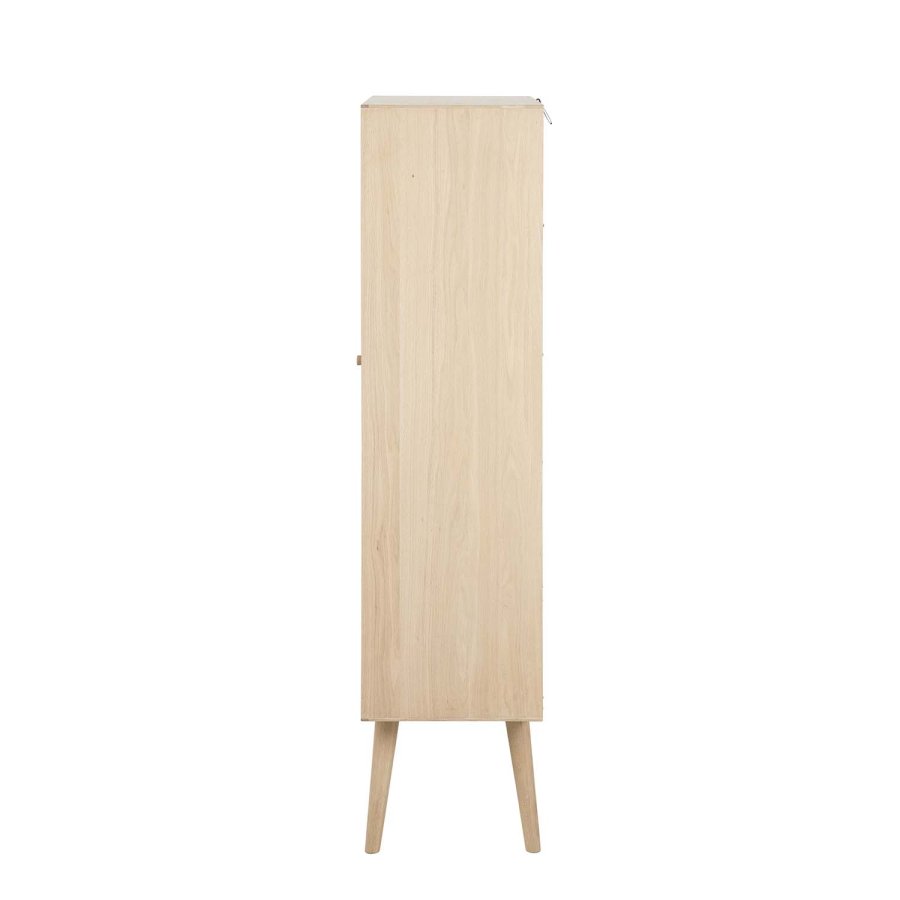 ACT NORDIC Century Vitrinskp, med 1 Glasdörr och 2 Ldor - Vitpigmenterad Ekfanér och Ek