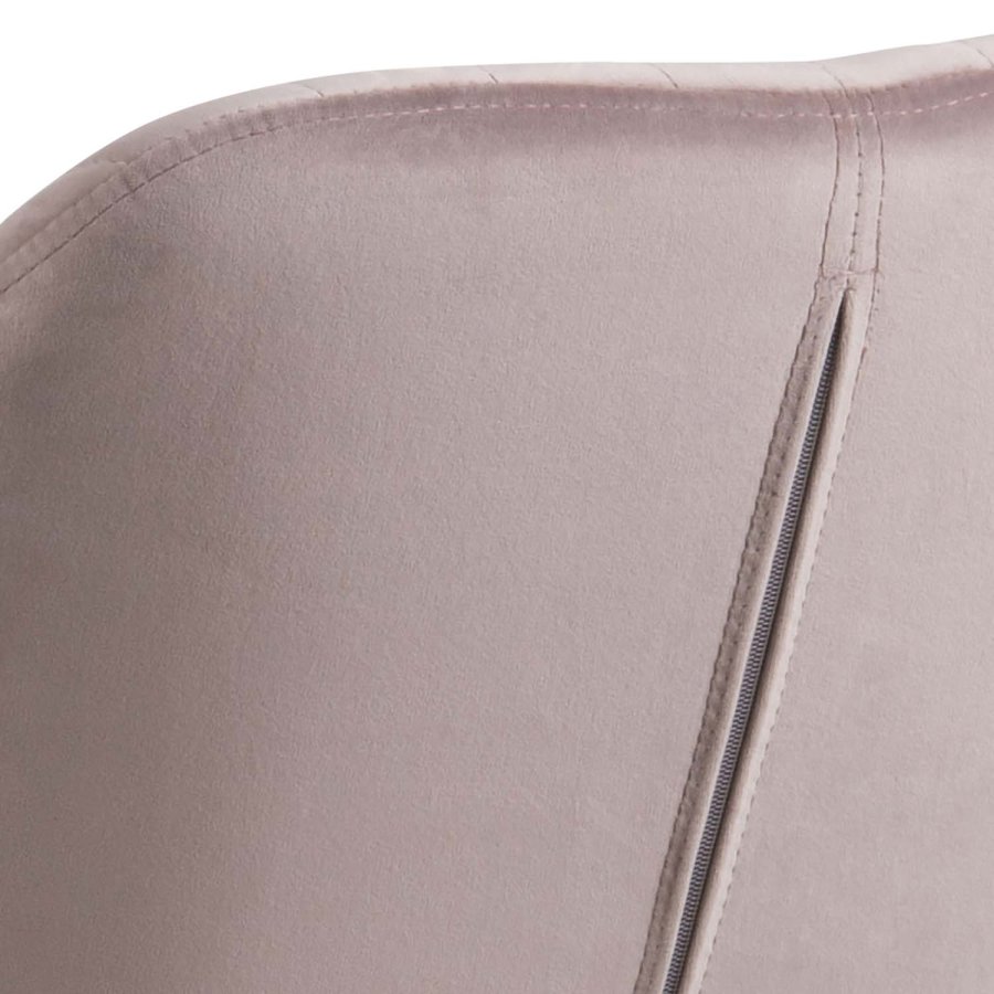 ACT NORDIC Emilia Sessel, mit Armlehnen – rosa Polyester und natürliche Eiche