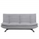 ACT NORDIC Faith Schlafsofa - hellgraues Polyester und schwarzes Metall
