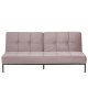 ACT NORDIC Perugia Schlafsofa - rosa Polyester und schwarzes Metall 