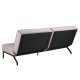 ACT NORDIC Perugia Schlafsofa - rosa Polyester und schwarzes Metall 
