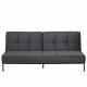 ACT NORDIC Perugia sovesofa - mrkegr polyester og sort metal  