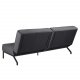 ACT NORDIC Perugia sovesofa - mrkegr polyester og sort metal  