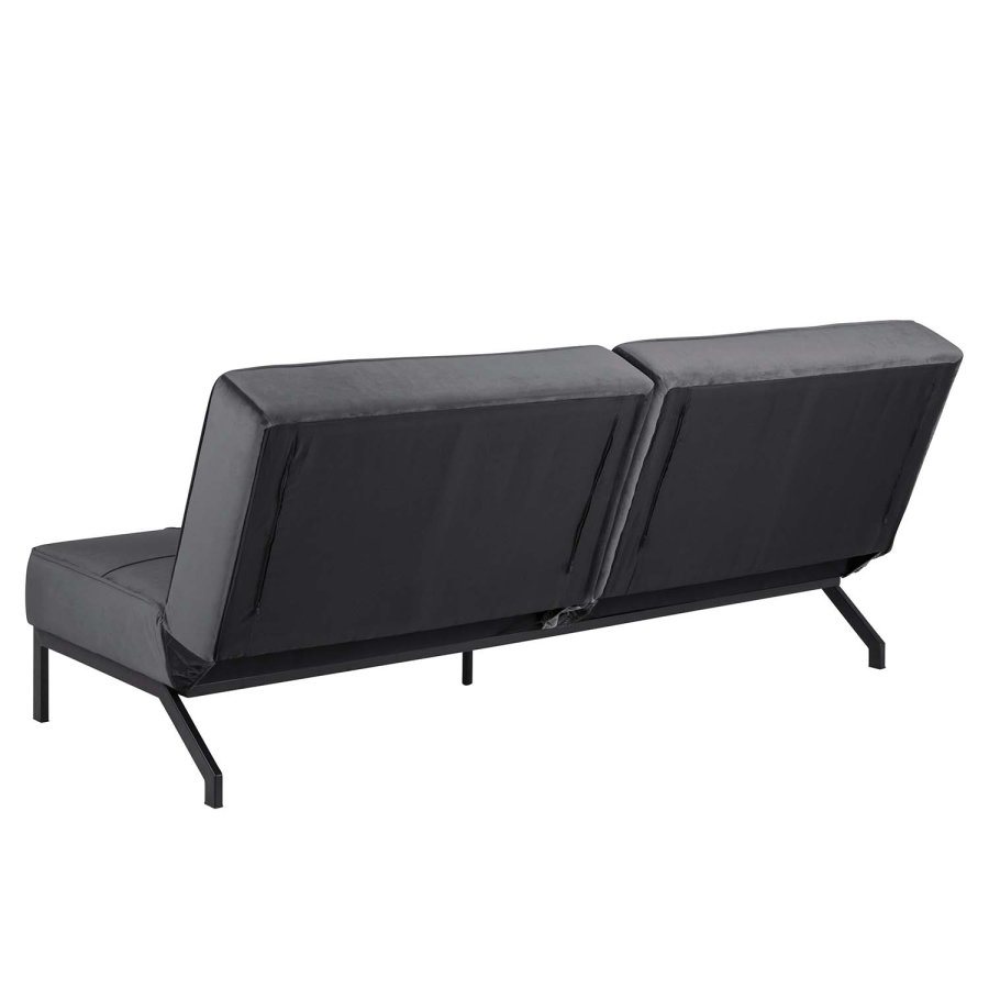 ACT NORDIC Perugia sovesofa - mrkegr polyester og sort metal  