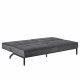 ACT NORDIC Perugia sovesofa - mrkegr polyester og sort metal  