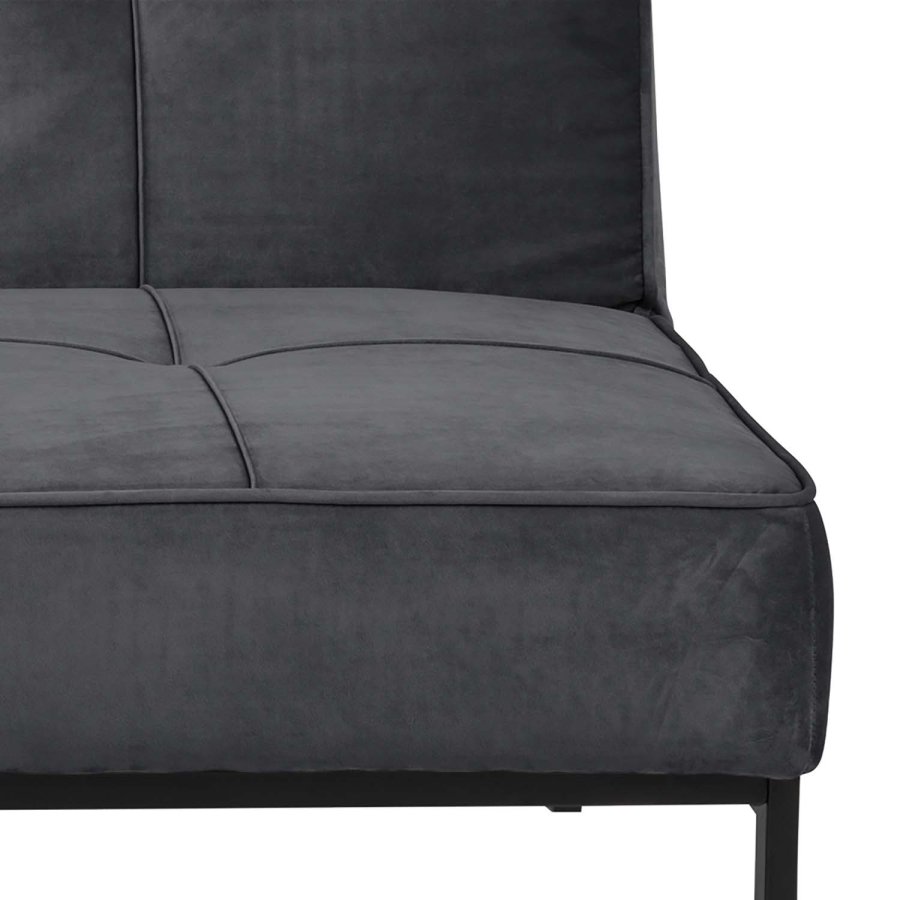 ACT NORDIC Perugia sovesofa - mrkegr polyester og sort metal  