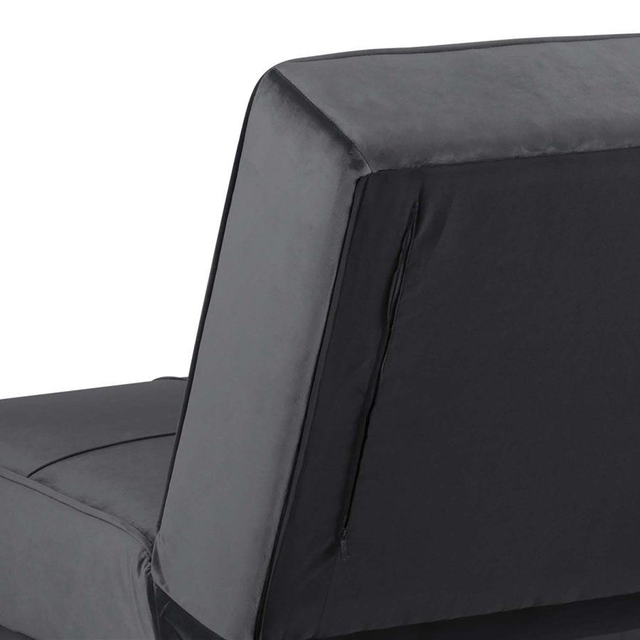 ACT NORDIC Perugia sovesofa - mrkegr polyester og sort metal  