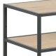 ACT NORDIC Seaford Konsolentisch, mit 2 Regalen – Naturpapier-Wildmelamin und schwarzes Metall (100x35)