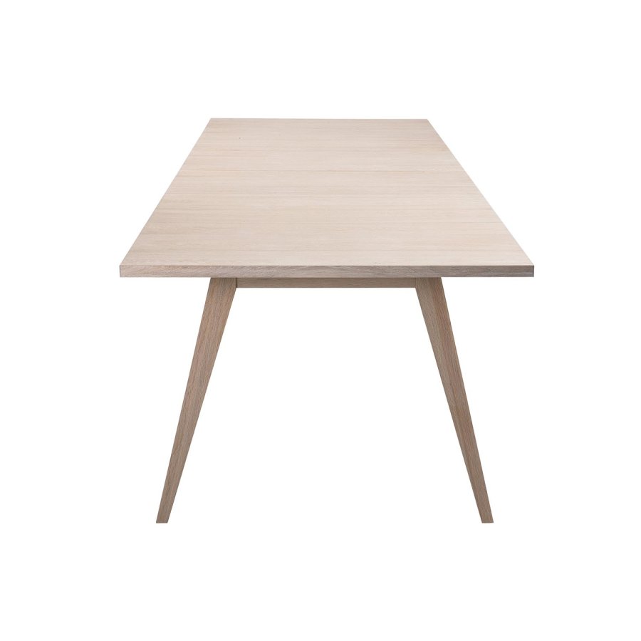 ACT NORDIC A-Line Matbord med Utdragsfunktion - Vitpigmenterad Ekfanér och Ek (210 / 310 x 100 cm)