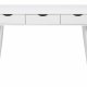 ACT NORDIC Neptun skrivebord - hvid melamin/metal, m. 3 skuffer (110x50) 