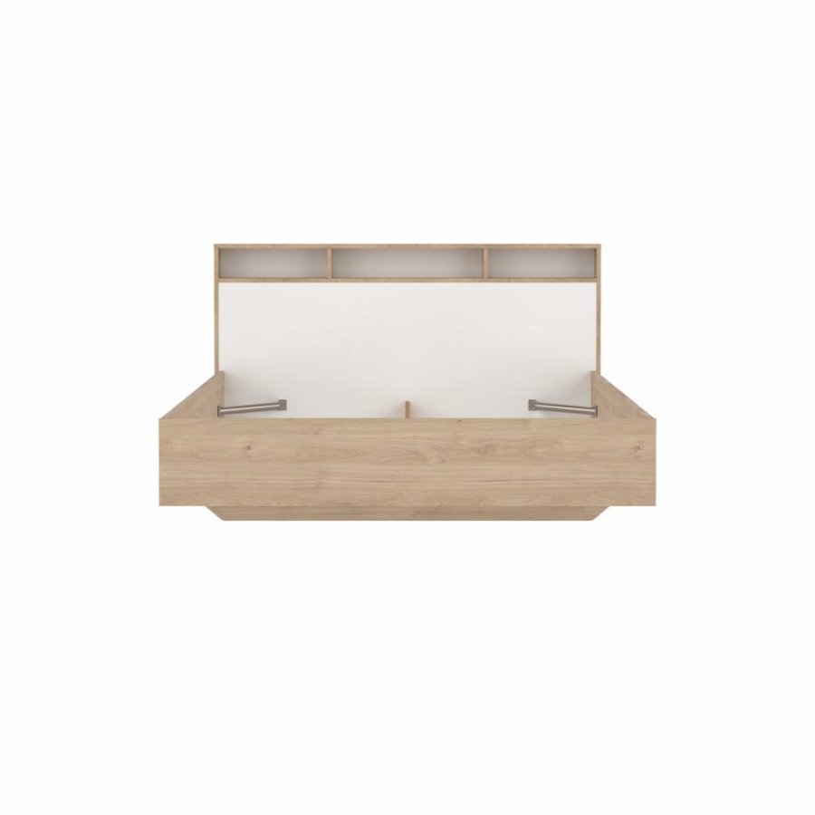 TVILUM Ikast Bett 160x200, Jackson Hickory / Weiß, 169,8 x 216 x 0.97 cm