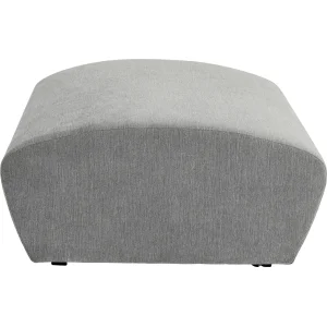 KARE DESIGN Lucca Grey puf til modul sofa, 76 cm - gr stof og PVC