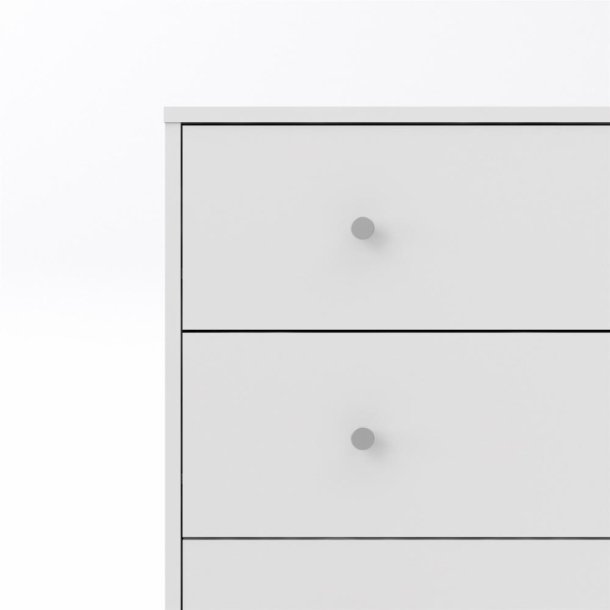 May kommode - hvid, m. 5 skuffer
