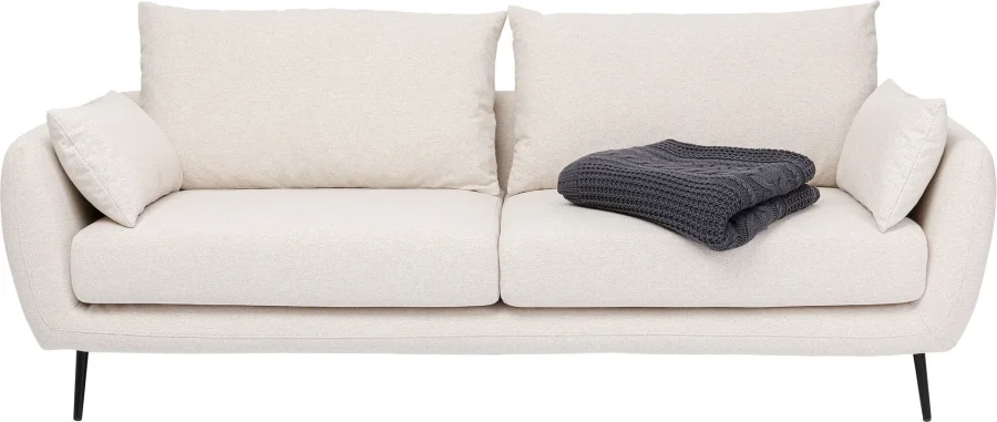 KARE DESIGN Amalfi Cream 2 pers. sofa - creme polyester og sort stl
